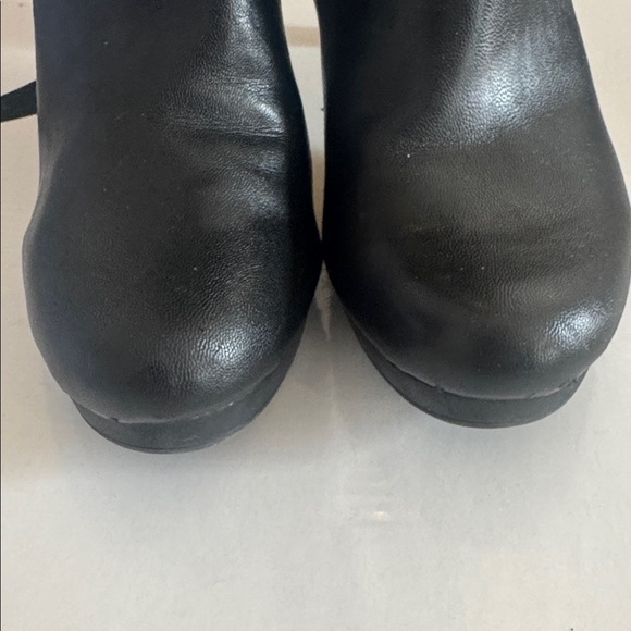 NINE WEST Oureen Knee High Boots Black Vegan Platform 6.5 EUC $280 - Picture 7 of 11
